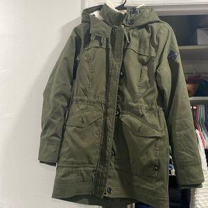 Hollister army green coat